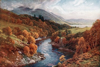 Fluss Awe fließt zum Loch Etive, Argyllshire von Henry Sutton Palmer