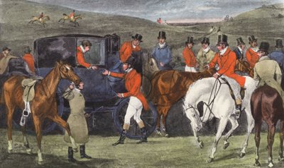Das "Treffen" mit Lord Derbys Hirschhunden von Henry Thomas (after) Alken