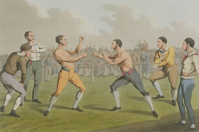Ein Preisboxkampf, aquatintiert von I. Clark, veröffentlicht von Thomas McLean, 1820 von Henry Thomas Alken