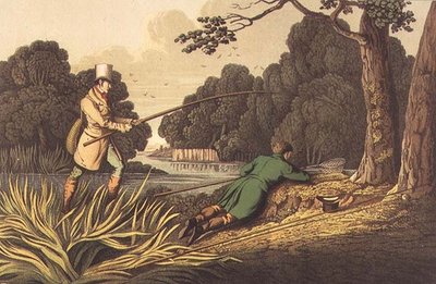 Hechtangeln, aquatintiert von I. Clark, veröffentlicht von Thomas McLean von Henry Thomas Alken