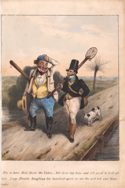 Satz von zwölf mit Titelblatt: Sportlicher Satiriker von Henry Thomas Alken