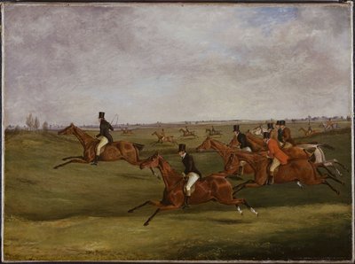 Das große Leicestershire-Steeplechase, 12. März 1829: Das Tempo halten von Henry Thomas Alken