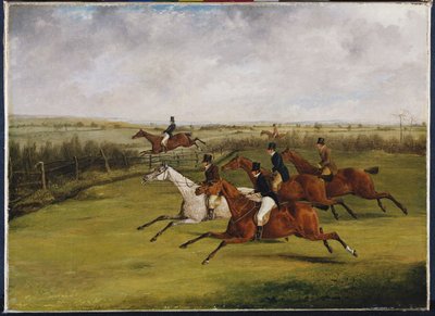 Das große Leicestershire-Steeplechase, 12. März 1829: Das Feld wird selektiert von Henry Thomas Alken