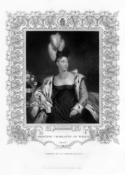 Prinzessin Charlotte Augusta von Wales, 19. Jahrhundert von Henry Thomas Ryall