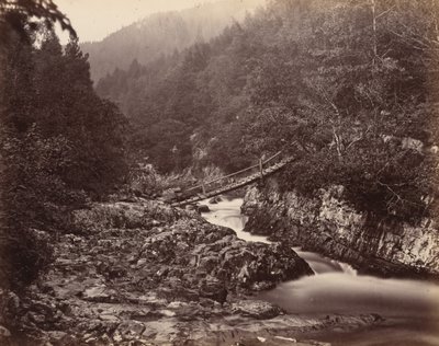 Bergmannsbrücke, Wales, um 1858 von Henry White