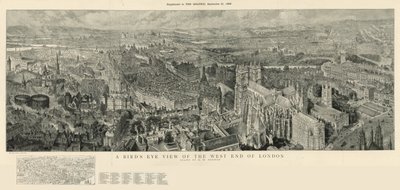 Vogelperspektive des Westends von London von Henry William Brewer