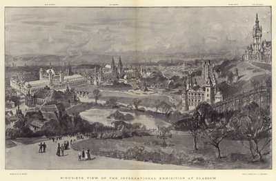 Vogelperspektive der Internationalen Ausstellung in Glasgow von Henry William Brewer