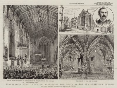 Blackfriars Hall, Norwich, ursprünglich der Chor der alten Dominikanerkirche von Henry William Brewer