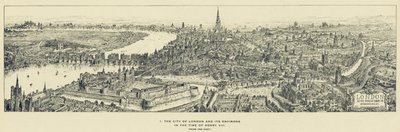 Die Stadt London und ihre Umgebung zur Zeit von Heinrich VIII., vom Osten von Henry William Brewer