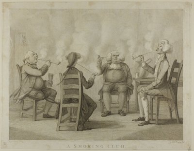 Ein Raucherclub von Henry William Bunbury