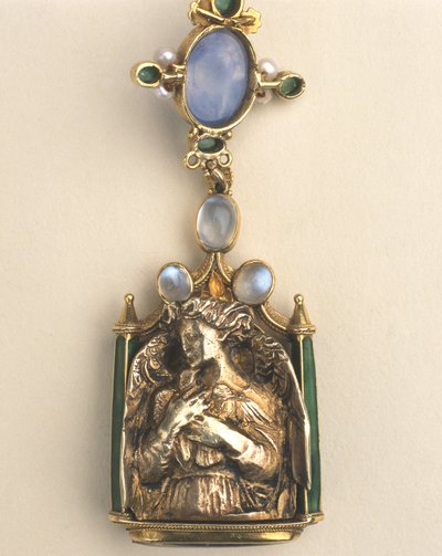 Detail des doppelseitigen Anhängers, ca. 1907-10 (Mischtechnik) von Henry Wilson