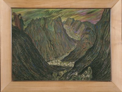 Dante und Virgil in der Hölle: Prozession der Verdammten in goldenen Blei-Kaseln von Henry De Groux