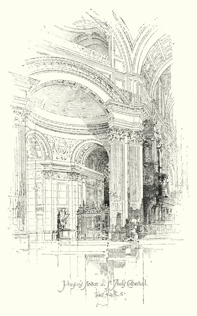 Dr. Johnsons Statue, St. Pauls Kathedrale, London von Herbert (after) Railton