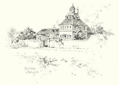 Elral Hall, nahe Lichfield von Herbert (after) Railton