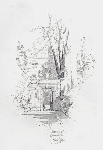 Tor zu Frewen Hall, Oxford von Herbert (after) Railton