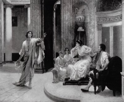 Der römische Dichter Vergil deklamiert der Kaiserin Octavia seine Elegie auf den Tod ihres Sohnes Marcellus von Herbert (after) Sidney