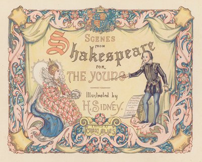 Titelblatt-Illustration für Szenen aus Shakespeare für die Jugend von Herbert (after) Sidney