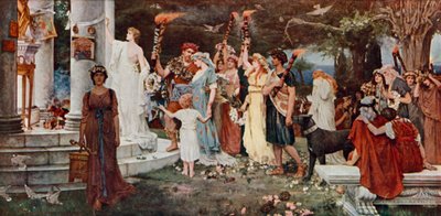 Der Tempel des Eros von Herbert Gustave (after) Schmalz