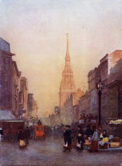 Cheapside, Bow Church in der Ferne von Herbert Menzies (after) Marshall