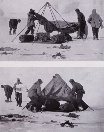 Das Zelt aufschlagen von Herbert Ponting