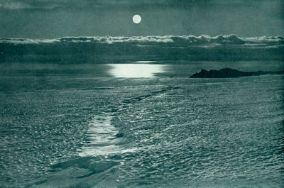Der Barne-Gletscher: Eine Spalte mit einer dünnen Schneebrücke, ca. 1910-1913, 1913 von Herbert Ponting