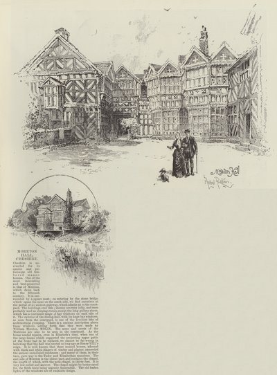 Moreton Hall in Cheshire von Herbert Railton