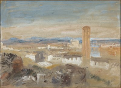 Ein Campanile zwischen Ruinen von Hercules Brabazon Brabazon