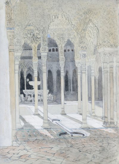 Der Löwenhof, die Alhambra, Granada, Spanien von Hercules Brabazon Brabazon