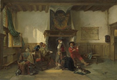 Soldaten in einem Wachraum von Herman Frederik Carel Tenkate