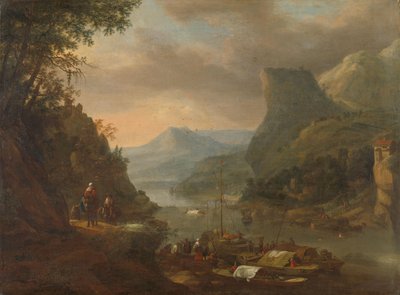 Flussansicht in einer bergigen Region von Herman the Younger Saftleven