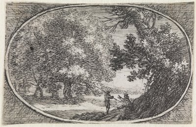 Landschaft (Nr. 2 aus der Serie „Variae campestrum fantasiae“) von Herman van Swanevelt