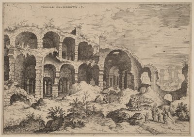 Dritte Ansicht des Kolosseums von Hieronymus Cock