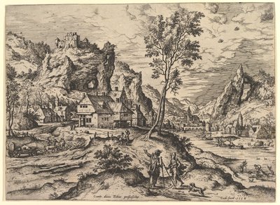 Tobit aus Landschaften mit biblischen und mythologischen Szenen (1558) von Hieronymus Cock