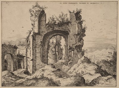 Ansicht der Caracalla-Thermen von Hieronymus Cock