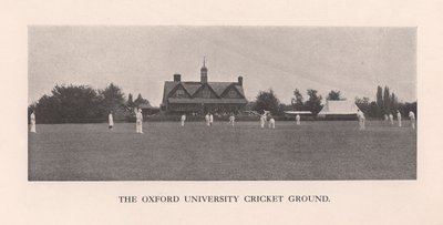 The Parks, Cricketplatz der Universität Oxford, 1912 von Hills and Saunders