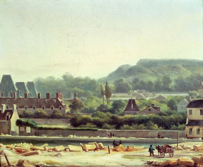 Das Hopital Saint-Louis und die Buttes-Chaumont im Jahr 1830 von Hippolyte Adam