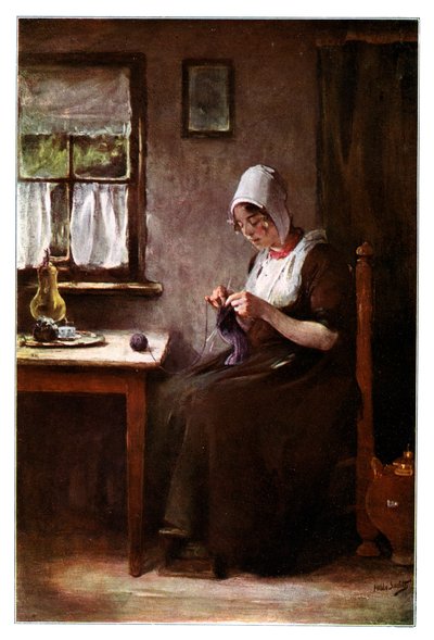 Strickende Fischerin von Hobbe Smith