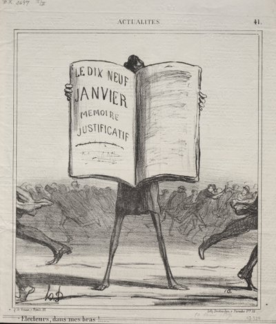 Aktualitäten (Nr. 41): Wähler, in meinen Armen!... von Honoré Daumier