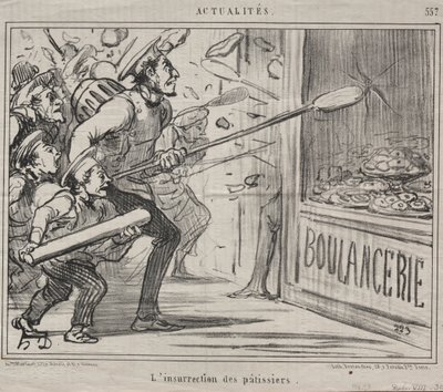 Actualities Nr. 557: Der Aufstand der Konditoren, 1858 von Honoré Daumier