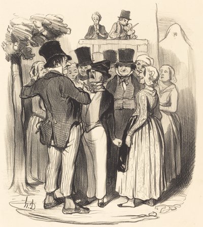 Ah! Gringalet aus Paris... du wirst tanzen... von Honoré Daumier