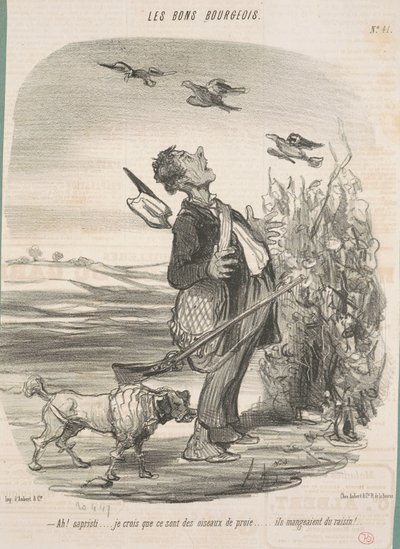 Ah! ... Ich glaube, das sind Raubvögel ... von Honoré Daumier