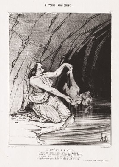 Alte Geschichte: Pl. 22, Die Taufe des Achilles von Honoré Daumier