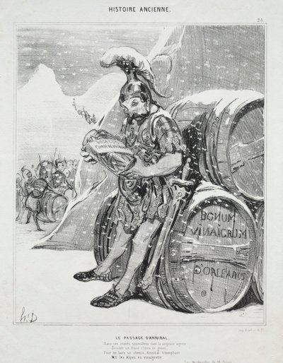 Alte Geschichte, Tafel 28: Der Durchgang von Hannibal von Honoré Daumier