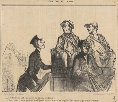 Haben diese Herren Wild zu deklarieren? von Honoré Daumier