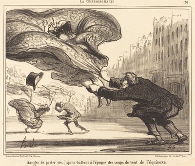 Gefahr, Ballonröcke zu tragen... von Honoré Daumier