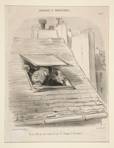 Von dieser Seite sehen Sie den Turm St. Jacques la Boucherie! von Honoré Daumier