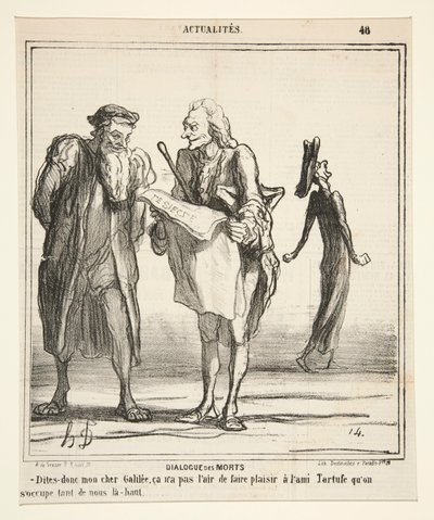 Dialog der Toten - Sagen Sie mal, mein lieber Galilei von Honoré Daumier