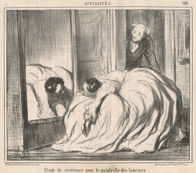Studie der Reverenz für den Quadrille der Lanzenreiter von Honoré Daumier