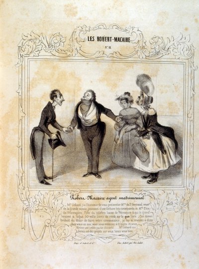 Ideen und Legenden Philipon unter dem Titel Les Cent und Robert Macaire von Honoré Daumier
