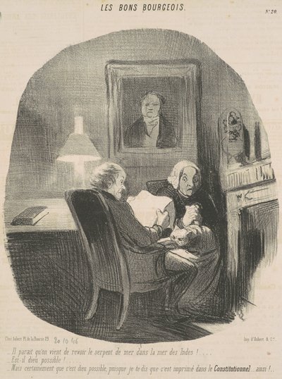Es scheint, dass man die Seeschlange wieder gesehen hat ... von Honoré Daumier